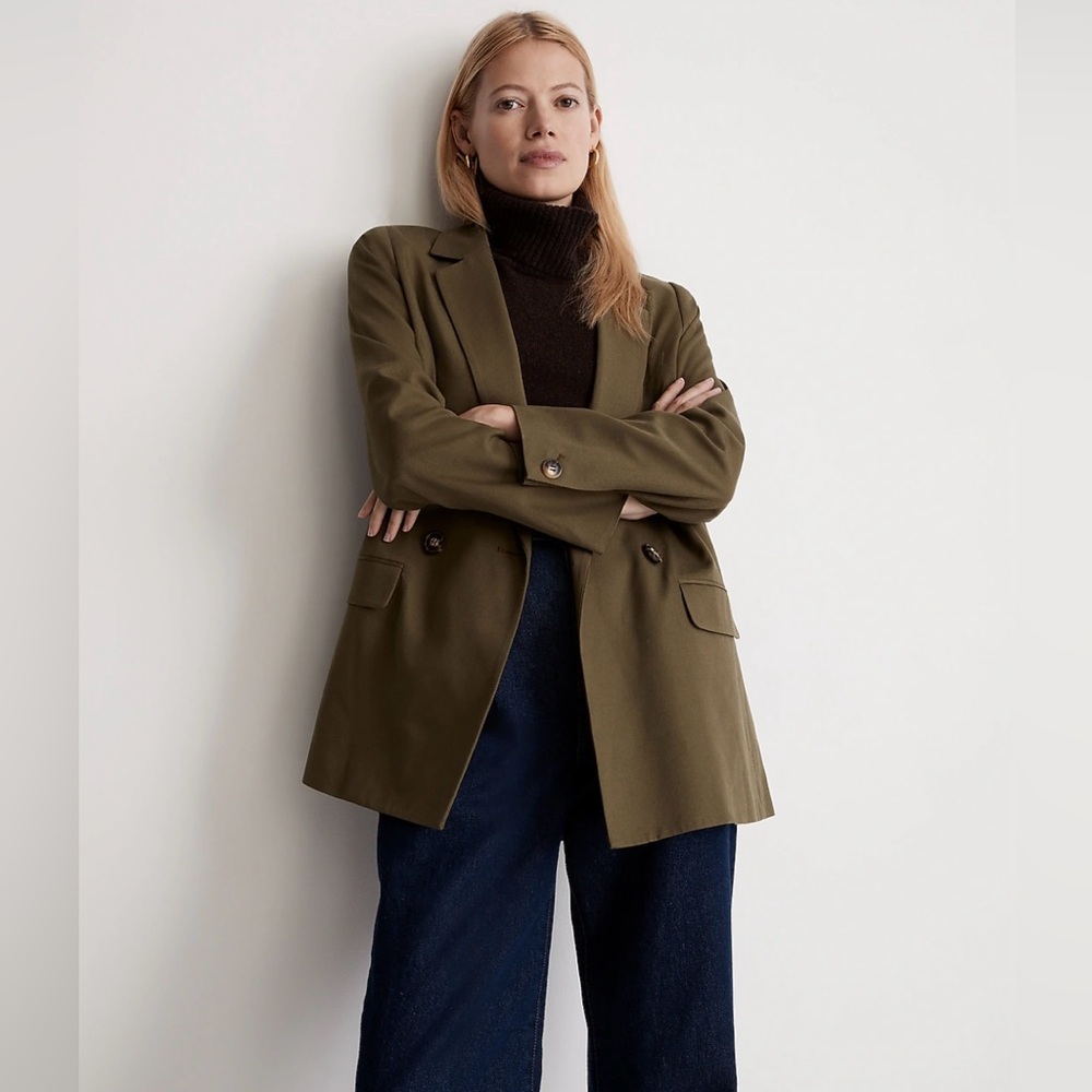 Madewell Drapewell Caldwell Double Breasted Blazer XS